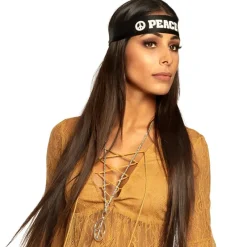 Euro Shop Hippie Set Peace Deluxe - bril + hoofdband + ketting