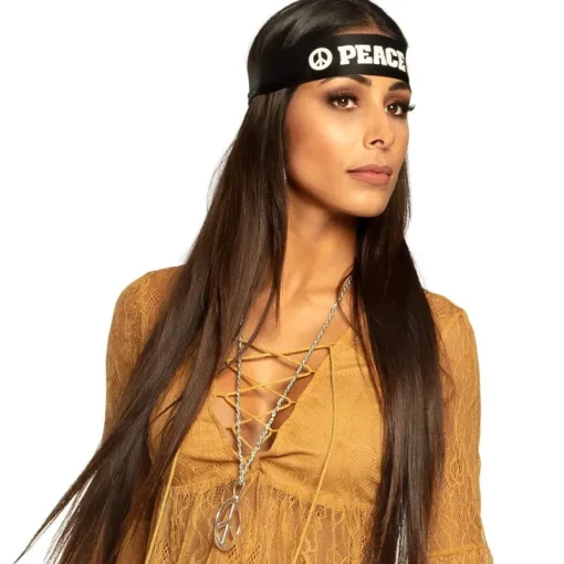 Euro Shop Hippie Set Peace Deluxe - bril + hoofdband + ketting