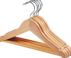 Euro Happy 5 houten kleerhangers