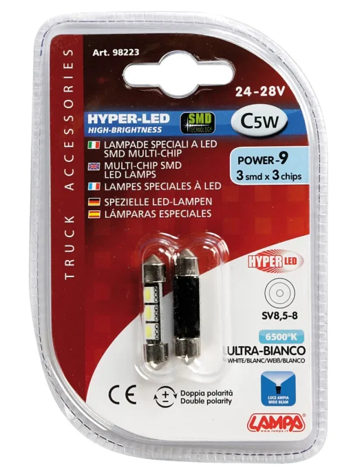 Euro Shop HYPER-LED C5W 3 SMD 9x36 mm