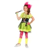 Kinderen Euro Shop 80ies Kinderkostuum Fluojurk Kiss The Girl - Maat 164