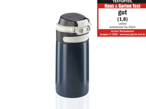 Leifheit Isoleerbeker Flip 350ml dark blue