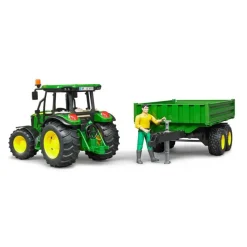 Bruder John Deere 5515M met aanhanger