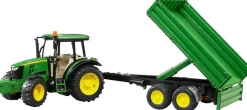 Bruder John Deere 5515M met aanhanger