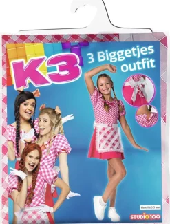 Kinderen Studio 100 K3 Verkleedjurk 3 Biggetjes - 9-11 jaar
