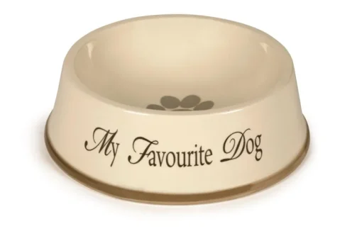Beeztees Keramische eetbak 'My favourite dog' grijs 22 x 8,5 cm