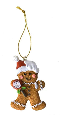 DDD Toys Kersthanger peperkoek mannetje met lolly 9,5cm