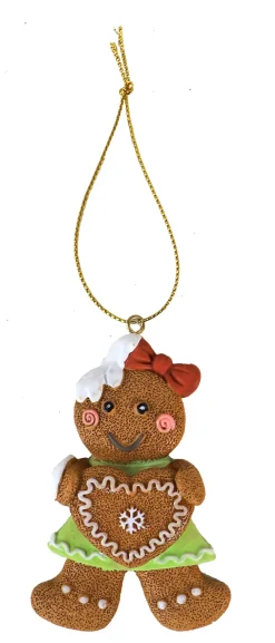 DDD Toys Kersthanger peperkoek meisje met hart 9,5cm