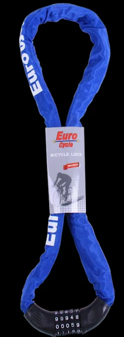 Euro Cycle Kettingslot met nummers blauw 6 x 1200