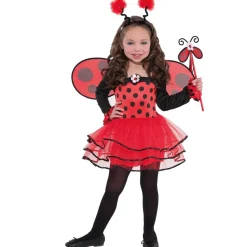 Kinderen Euro Shop Kinderkostuum Ballerina Lieveheersbeestje - 4-6 jaar