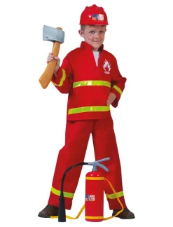 Kinderen Euro Shop Kinderkostuum Brandweerman Sam - Maat 164