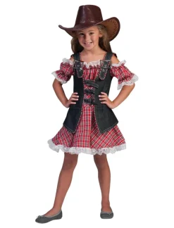 Kinderen Euro Shop Kinderkostuum Jurk Cowgirl Daisy - Maat 128