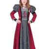 Kinderen Euro Shop Kinderkostuum Jurk Jonkvrouw Lady Red - Maat 116