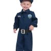 Euro Shop Kinderkostuum Politie Blauw - Maat 98