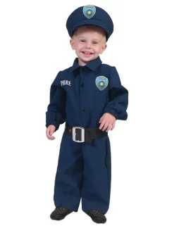 Euro Shop Kinderkostuum Politie Blauw - Maat 98