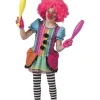 Euro Shop Kinderkostuum Rainbow Clown Meisje - Maat 104