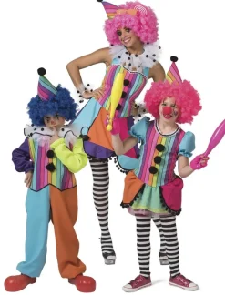 Euro Shop Kinderkostuum Rainbow Clown Meisje - Maat 104