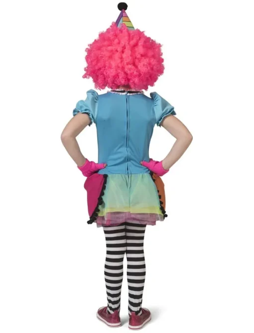 Euro Shop Kinderkostuum Rainbow Clown Meisje - Maat 104