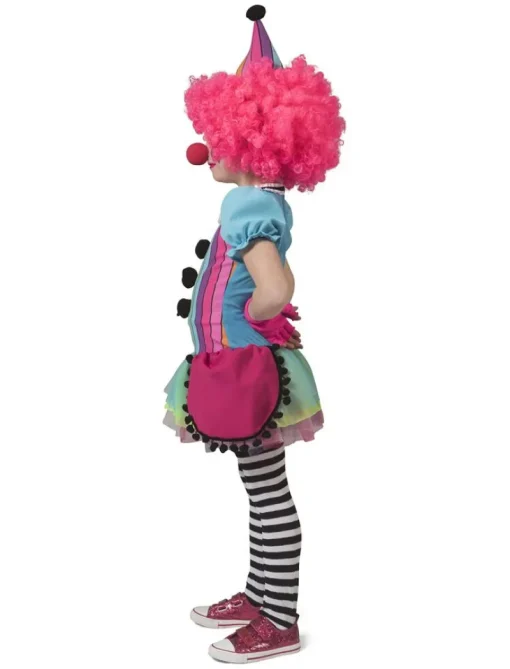 Euro Shop Kinderkostuum Rainbow Clown Meisje - Maat 104