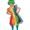 Kinderen Euro Shop Kinderkostuum Regenboog Prinsessenjurk - Maat 128