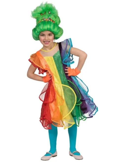 Kinderen Euro Shop Kinderkostuum Regenboog Prinsessenjurk - Maat 128