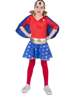 Kinderen Euro Shop Kinderkostuum Super Girl - Maat 152