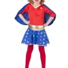 Kinderen Euro Shop Kinderkostuum Super Girl - Maat 128