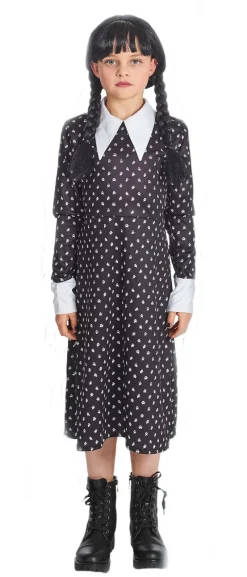 Kinderen Partyline Kinderkostuum Wednesday Addams - Maat  152