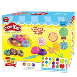 DDD Toys Klei set met 5 potjes klei & vormpjes