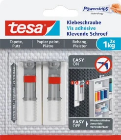 Tesa Klevende Schroef behang en pleisterwerk (2 stuks) 1 kg