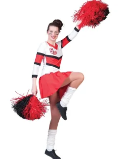Euro Shop Kostuum Cheerleader Cherry - Maat 40/42