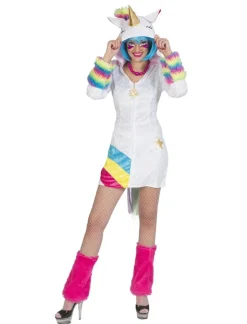Euro Shop Kostuum Eenhoorn Jurk Rainbow - Maat 40/42