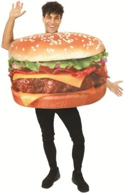 Euro Shop Kostuum Hamburger volwassenen - Foam - One Size