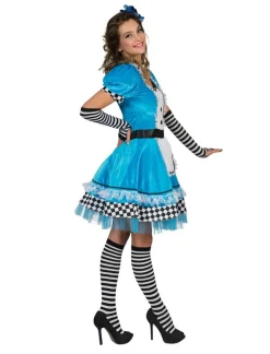 Euro Shop Kostuum Jurk Alice in Wonderland Vrouw - Maat 36/38