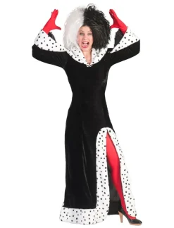 Euro Shop Kostuum Jurk Cruella De Vil - Maat 44/46