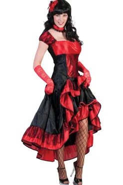 Euro Shop Kostuum Jurk Saloon Girl - Maat 40/42