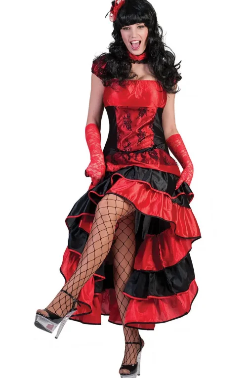 Euro Shop Kostuum Jurk Saloon Girl - Maat 40/42