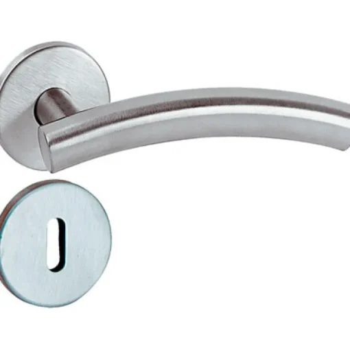 Linea Bertomani Kruk inox met rozet en sleutelplaat
