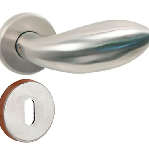 Linea Bertomani Kruk inox met rozet en sleutelplaat