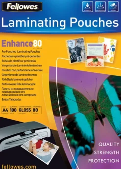 Fellowes Lamineerhoezen A4 80 micron 100 stuks geperforeerd