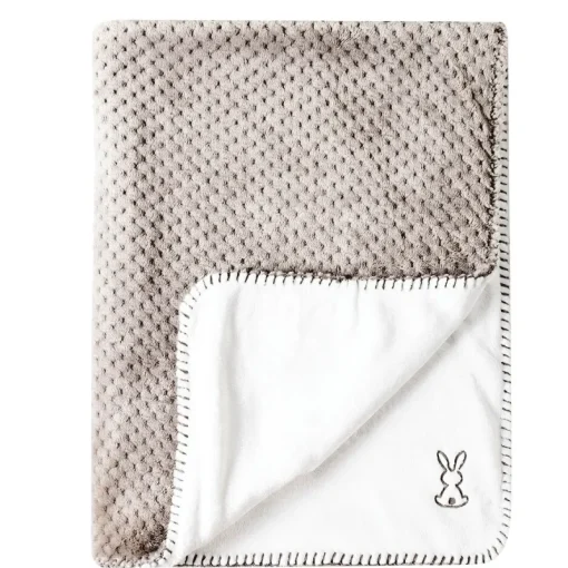 Nattou Lapidou Plaid Grijs/Wit 75x100 cm