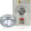 Ranex LED lamp met druktoets - zilver