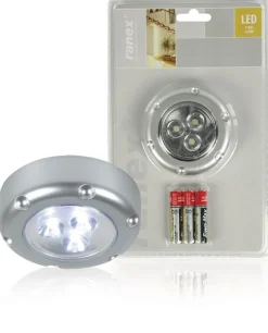 Ranex LED lamp met druktoets - zilver