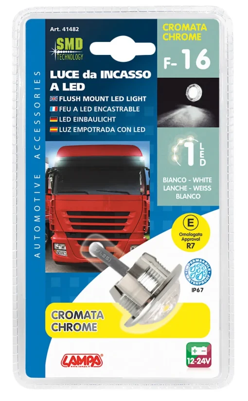 Euro Shop Led Verlichting F16 Wit Chrome