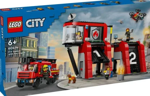 Lego City 60414 Brandweerkazerne en brandweerauto