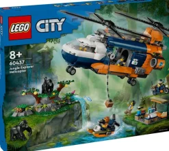 Lego City 60437 Jungleonderzoekers: helikopter bij de basis