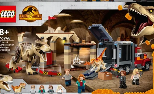 Lego Jurassic World 76948 T. Rex & Atrociraptor Dinosaurus Ontsnapping