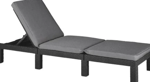 Keter Ligbed Daytona wicker grafiet 195x64x22 cm