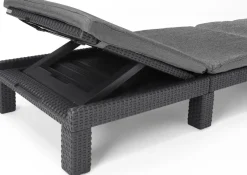 Keter Ligbed Daytona wicker grafiet 195x64x22 cm