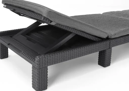 Keter Ligbed Daytona wicker grafiet 195x64x22 cm